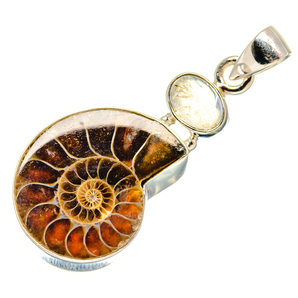 Ammonite Fossil Pendants handcrafted by Anasilvercos - PD21914 - Photo 2