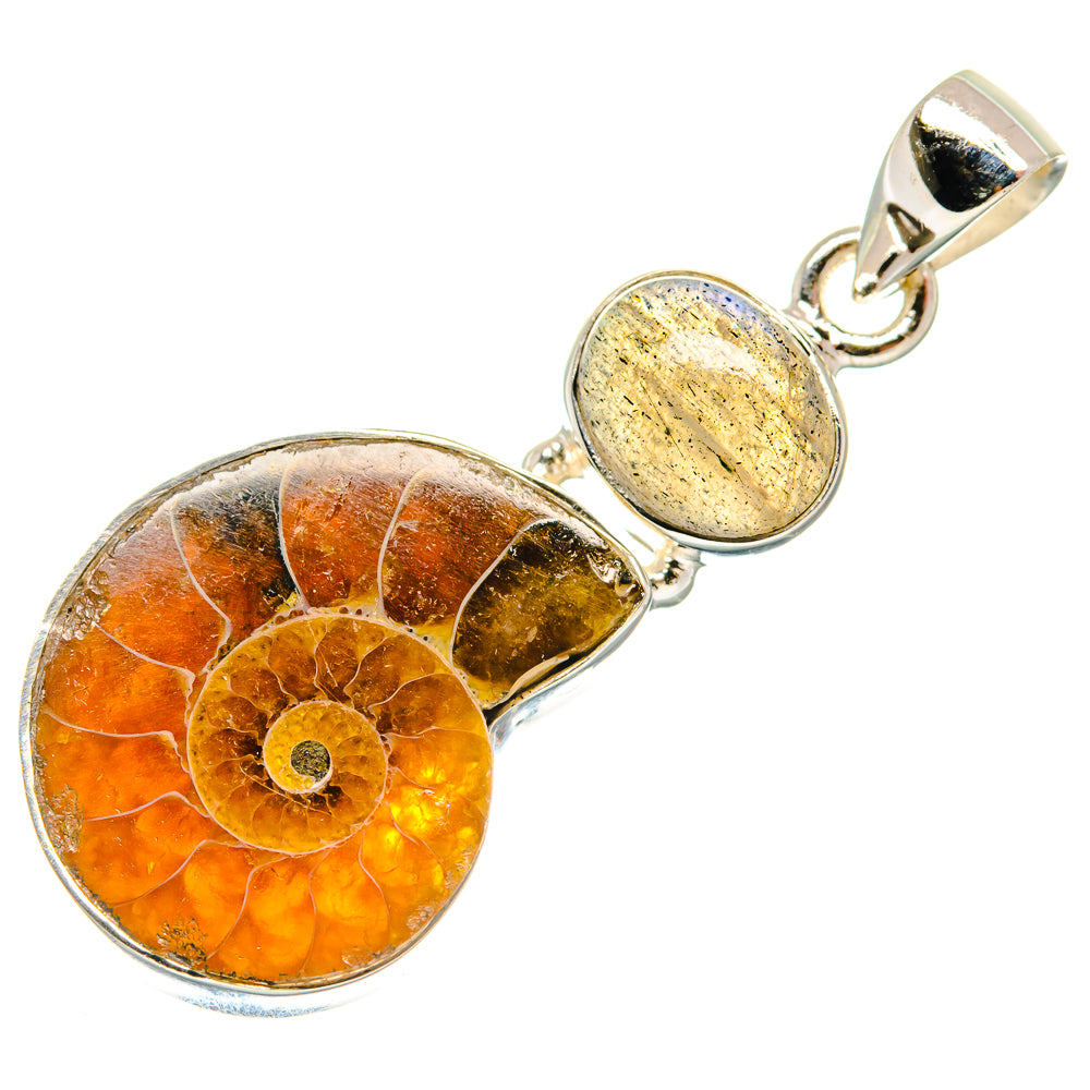 Ammonite Fossil Pendants handcrafted by Anasilvercos - PD21915