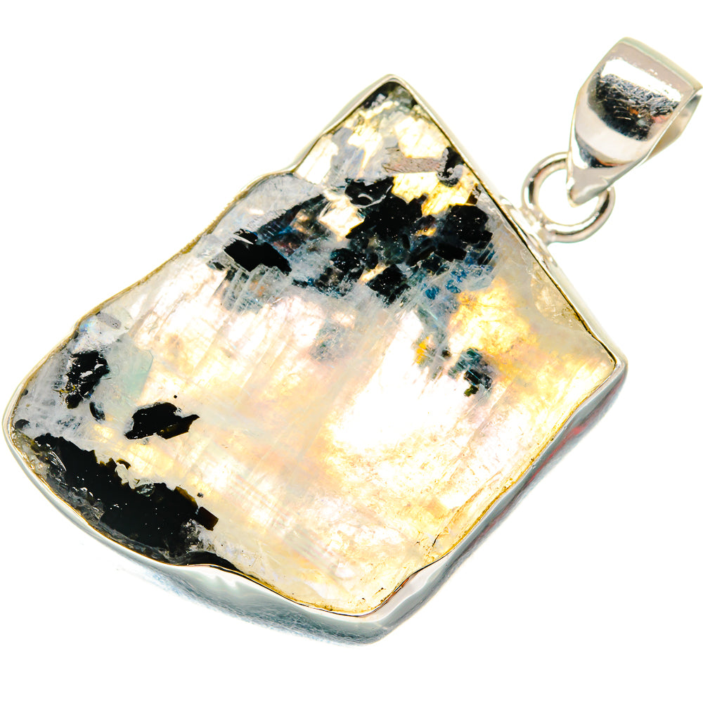 Rainbow Moonstone Pendants handcrafted by Anasilvercos - PD21965