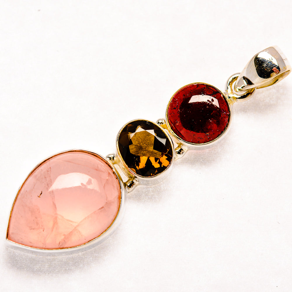 Rose Quartz Pendants handcrafted by Anasilvercos - PD21972 - Photo 2