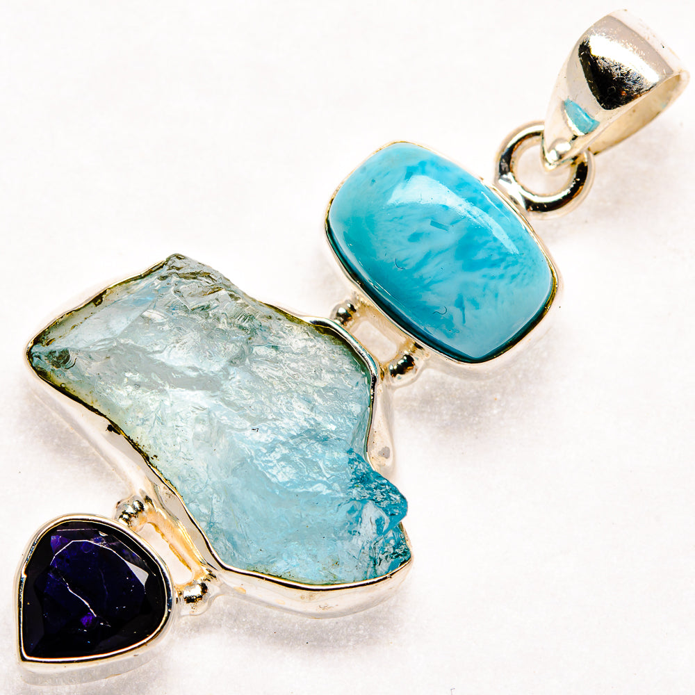 Aquamarine Pendants handcrafted by Anasilvercos - PD21989 - Photo 2