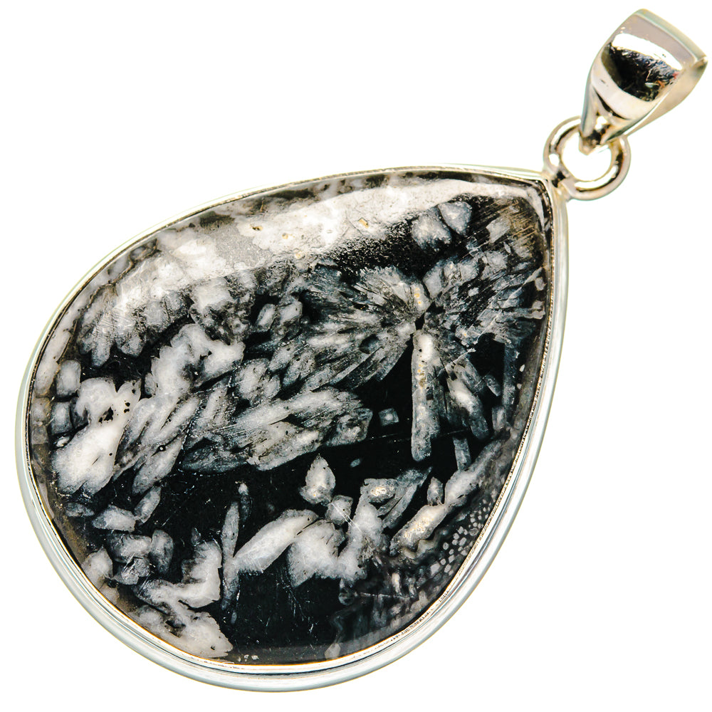 Chrysanthemum Stone Pendants handcrafted by Anasilvercos - PD22000