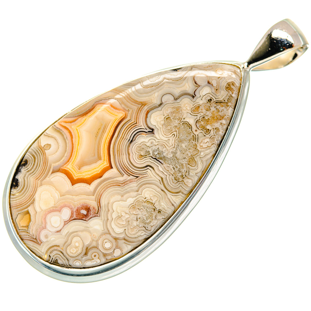Laguna Lace Agate Pendants handcrafted by Anasilvercos - PD22040 - Photo 2