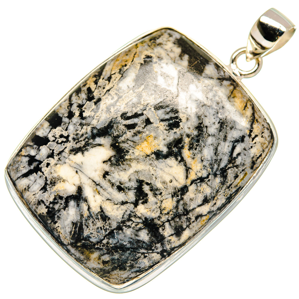 Chrysanthemum Stone Pendants handcrafted by Anasilvercos - PD22047
