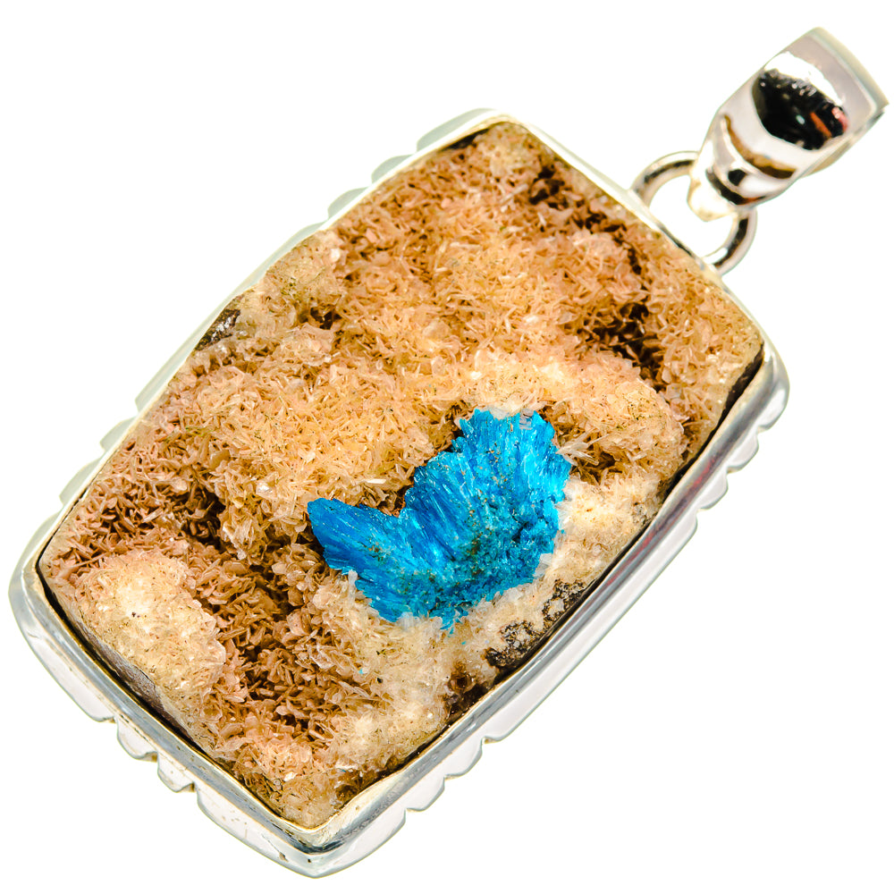 Cavansite Crystal Pendants handcrafted by Anasilvercos - PD22056