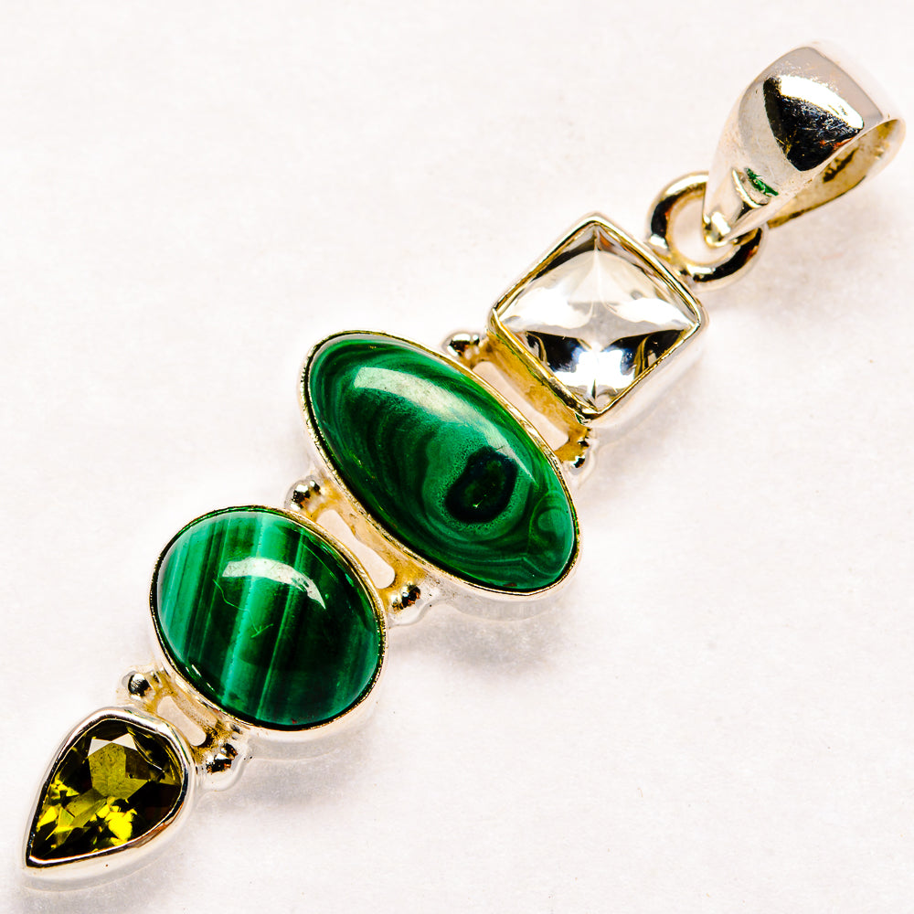 Malachite Pendants handcrafted by Anasilvercos - PD22095