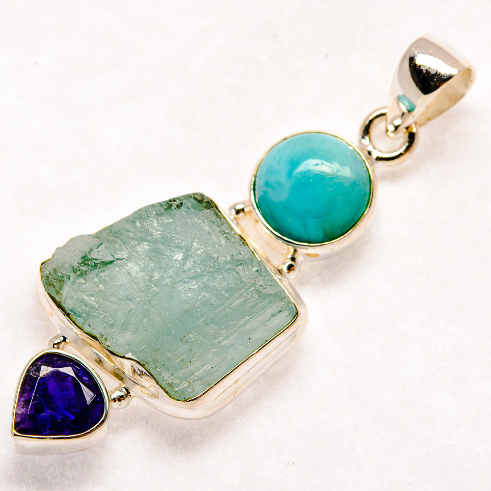 Aquamarine Pendants handcrafted by Anasilvercos - PD22098 - Photo 2