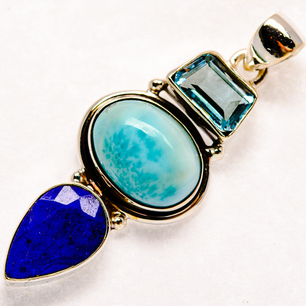 Larimar Pendants handcrafted by Anasilvercos - PD22101