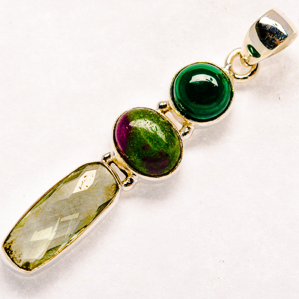 Green Amethyst Pendants handcrafted by Anasilvercos - PD22103