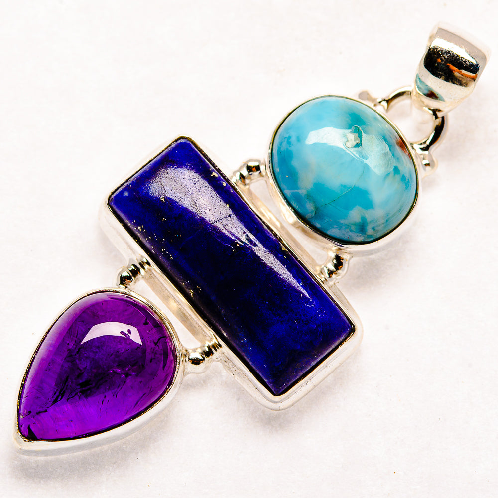 Lapis Lazuli Pendants handcrafted by Anasilvercos - PD22104