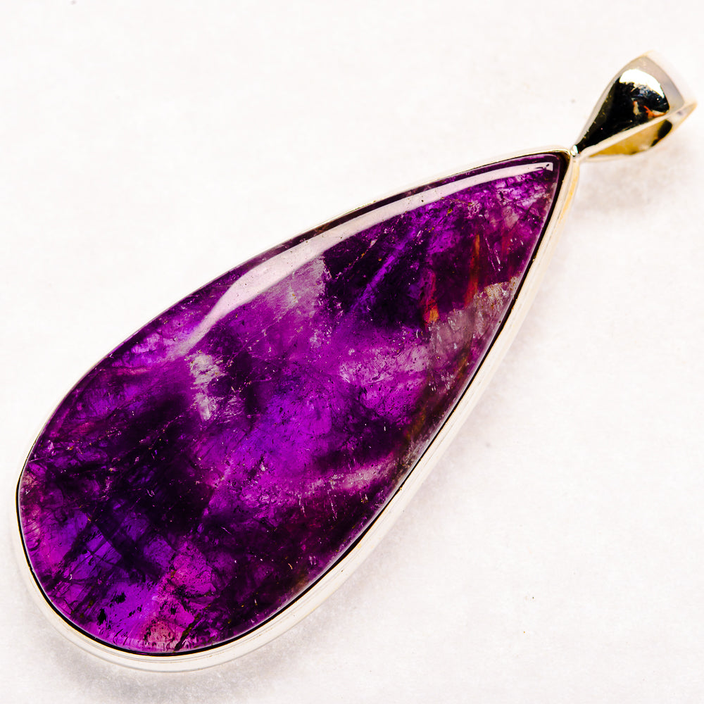 Chevron Amethyst Pendants handcrafted by Anasilvercos - PD22106