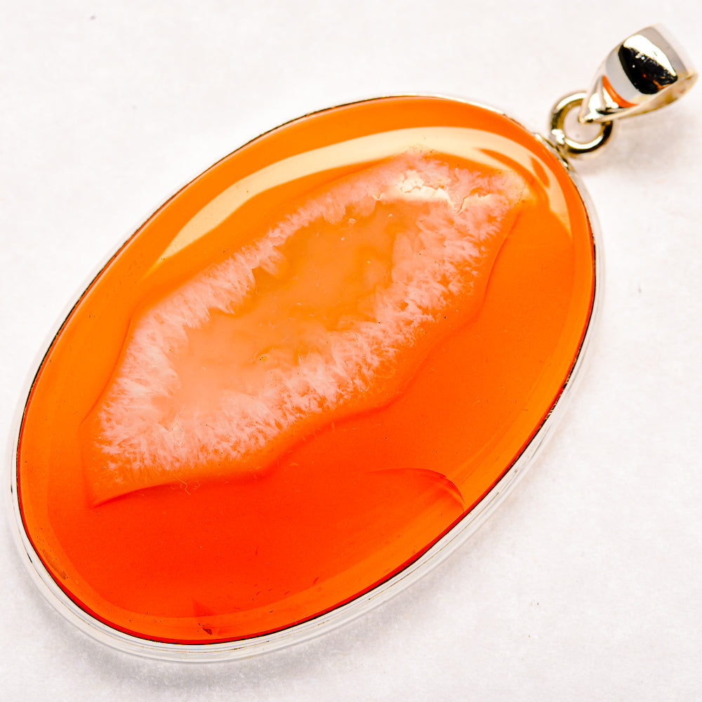 Orange Geode Pendants handcrafted by Anasilvercos - PD22111