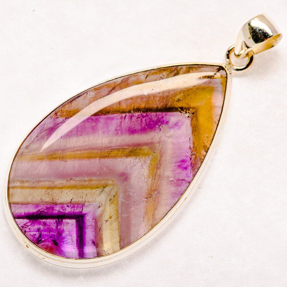 Chevron Amethyst Pendants handcrafted by Anasilvercos - PD22114