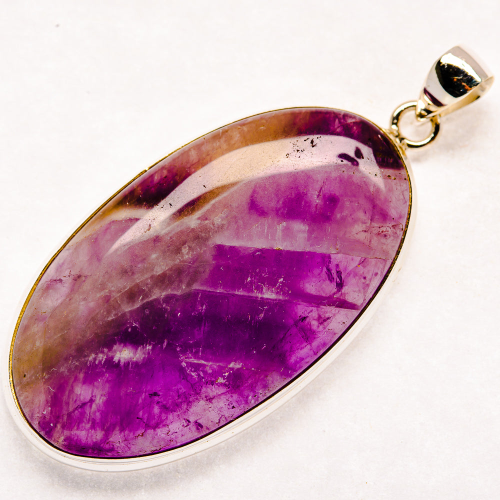 Chevron Amethyst Pendants handcrafted by Anasilvercos - PD22115 - Photo 2
