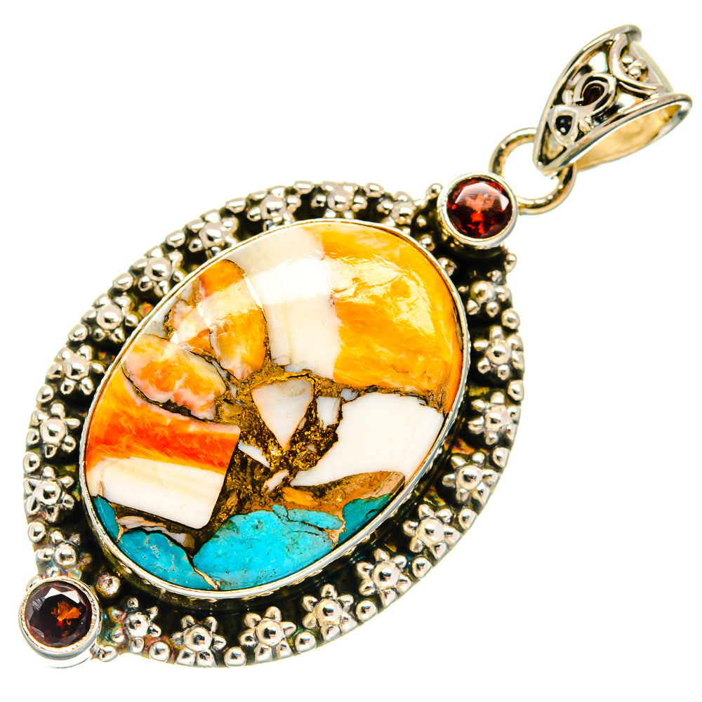 Spiny Oyster Turquoise Pendants handcrafted by Anasilvercos - PD22135