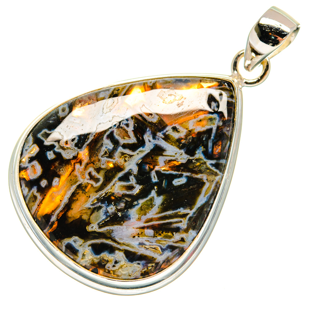 Turkish Tube Agate Pendants handcrafted by Anasilvercos - PD22149 - Photo 2