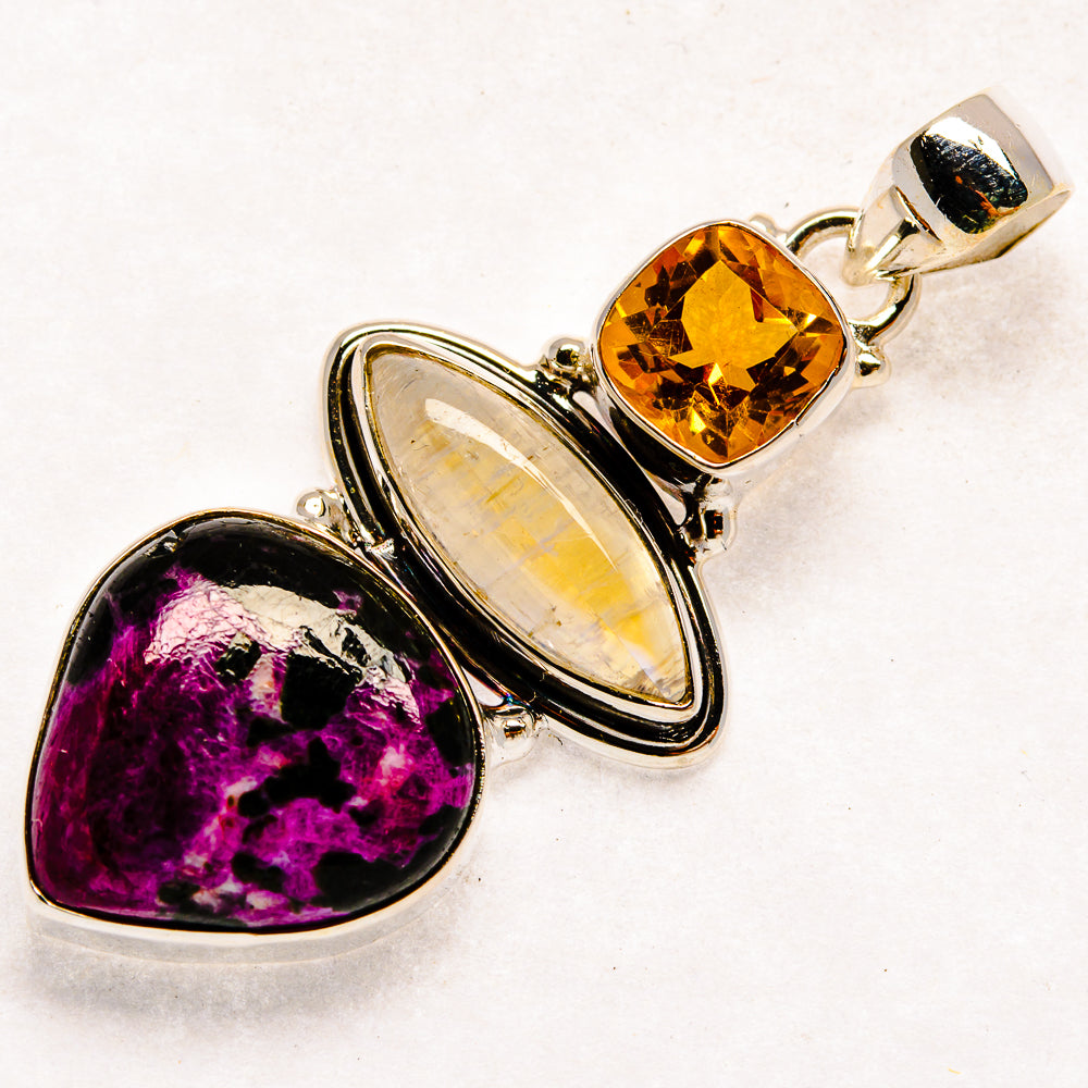 Ruby Fuchsite Pendants handcrafted by Anasilvercos - PD22184