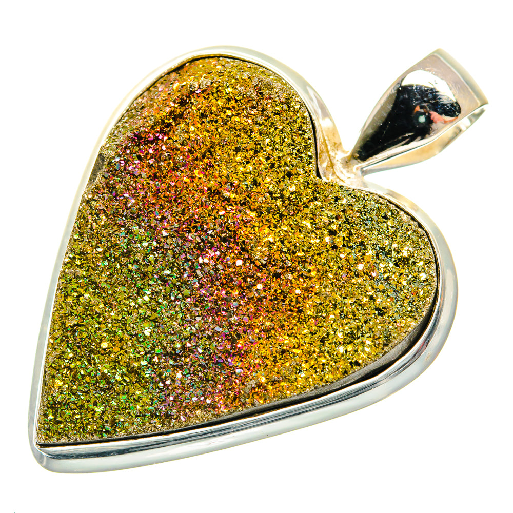 Spectro Pyrite Druzy Pendants handcrafted by Anasilvercos - PD22225