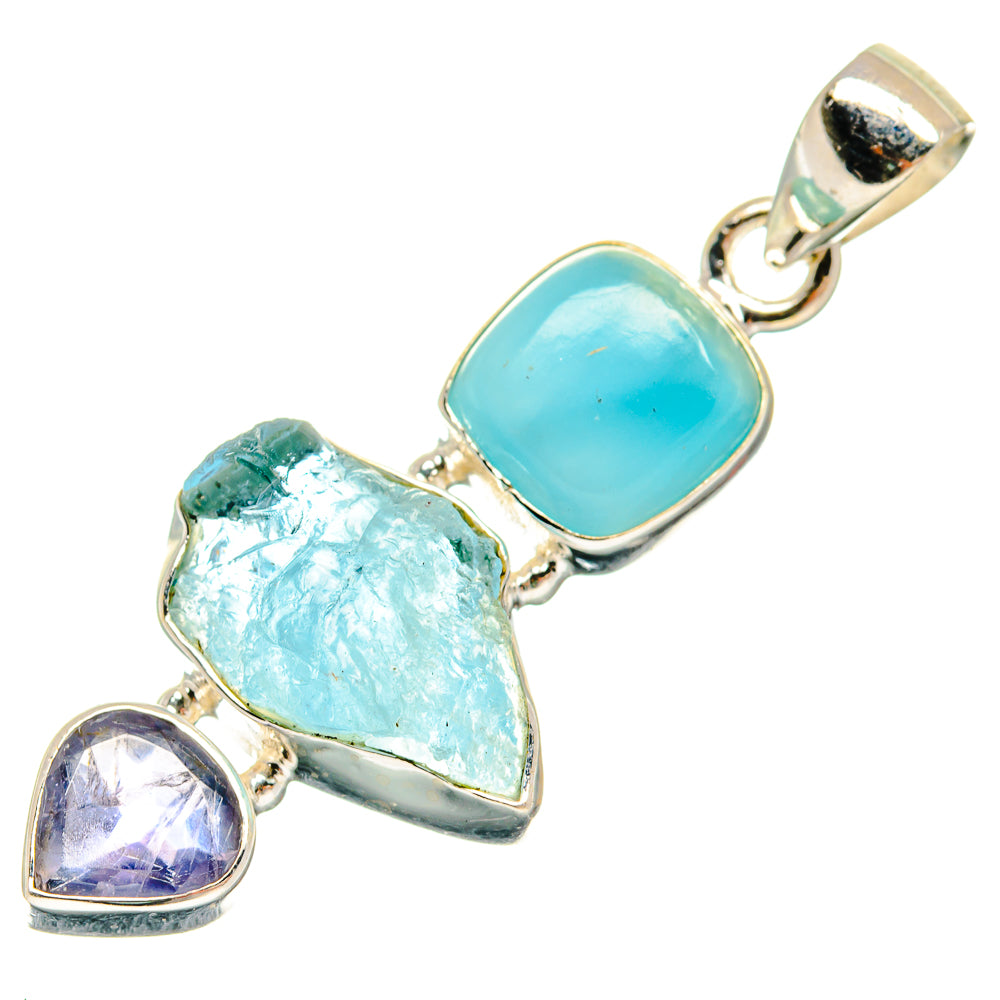 Aquamarine Pendants handcrafted by Anasilvercos - PD22228 - Photo 2