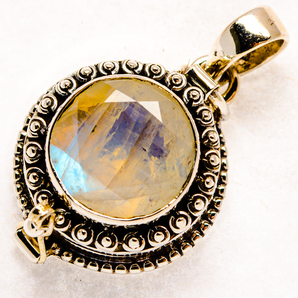 Rainbow Moonstone Pendants handcrafted by Anasilvercos - PD22241