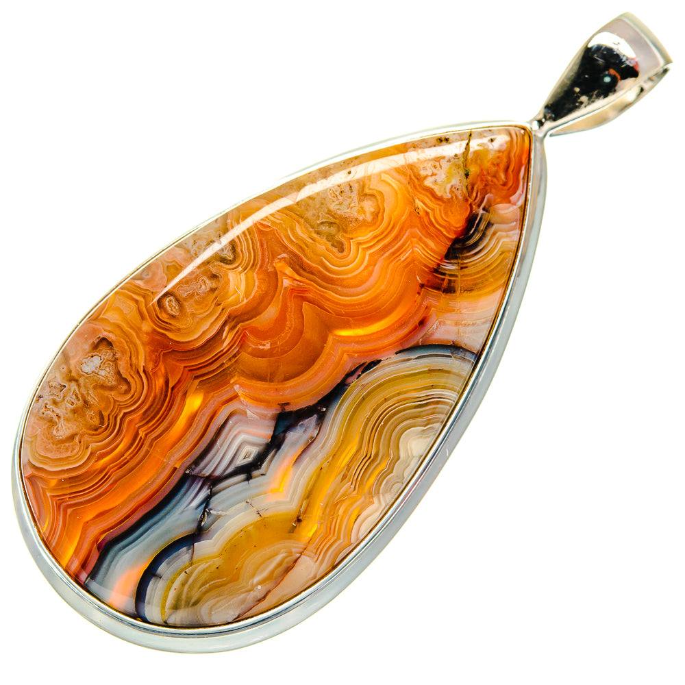 Laguna Lace Agate Pendants handcrafted by Anasilvercos - PD22259