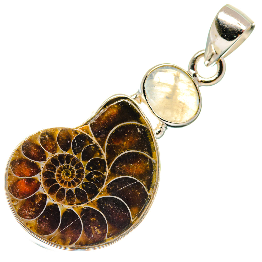Ammonite Fossil Pendants handcrafted by Anasilvercos - PD22270 - Photo 2
