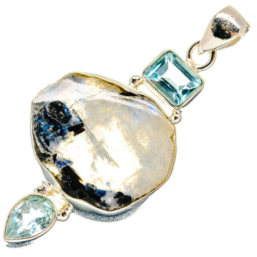 Rainbow Moonstone Pendants handcrafted by Anasilvercos - PD22300