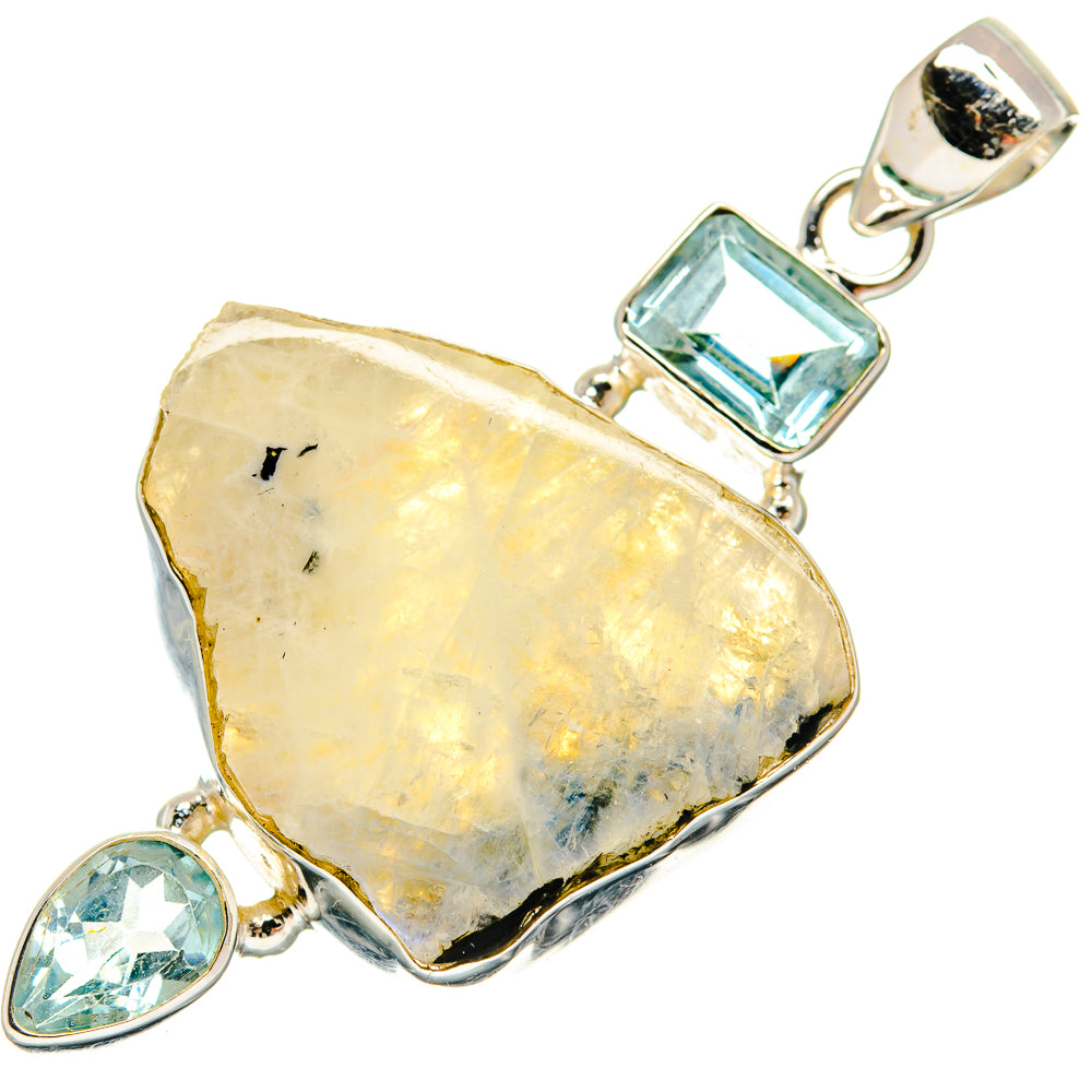 Rainbow Moonstone Pendants handcrafted by Anasilvercos - PD22303 - Photo 2
