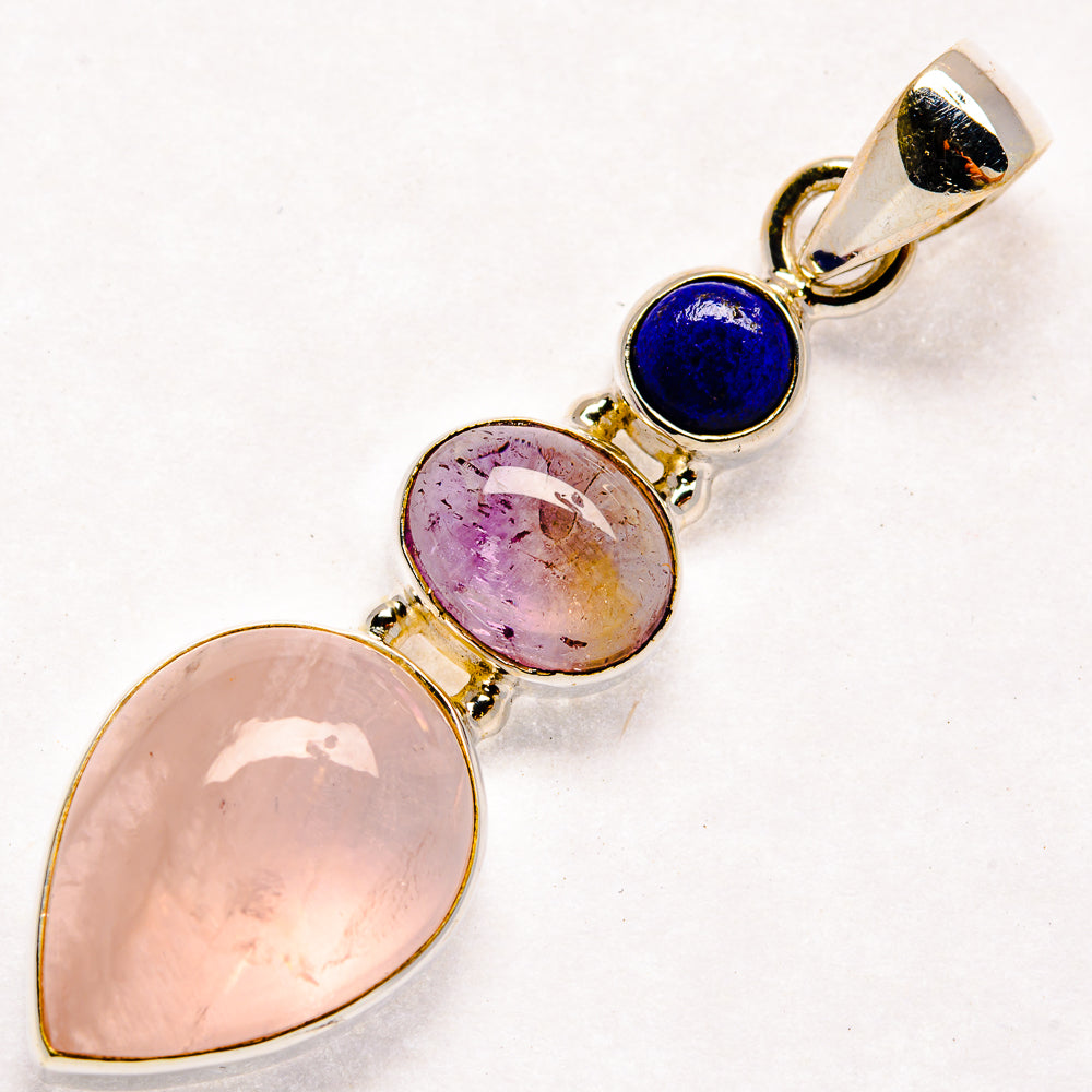 Rose Quartz Pendants handcrafted by Anasilvercos - PD22323 - Photo 2