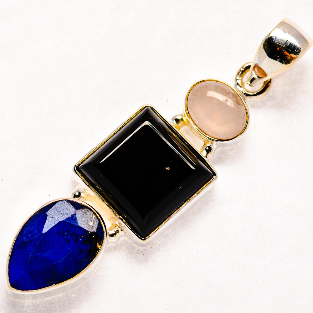 Black Onyx Pendants handcrafted by Anasilvercos - PD22332 - Photo 2