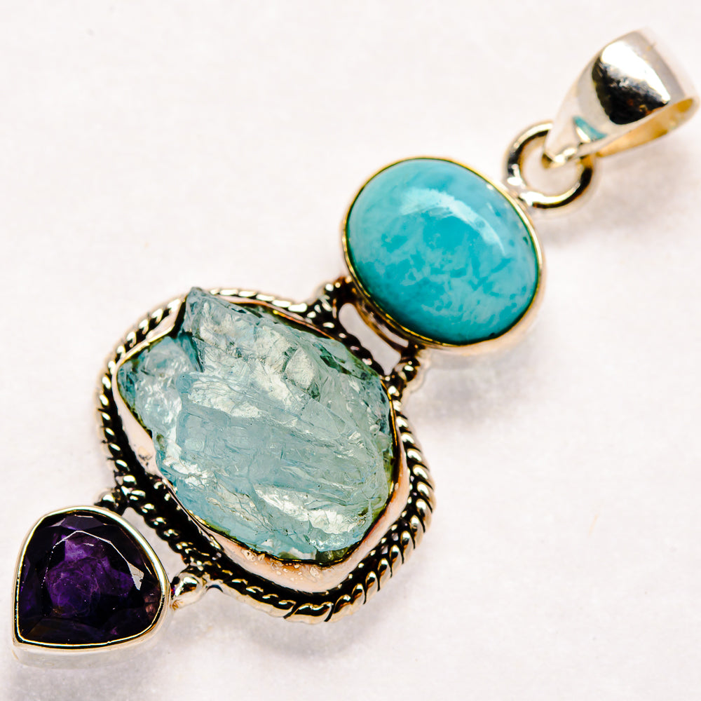 Aquamarine Pendants handcrafted by Anasilvercos - PD22333 - Photo 2