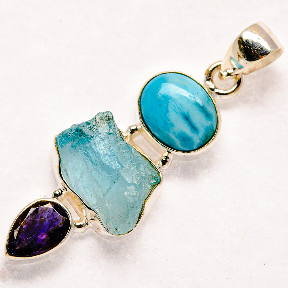 Aquamarine Pendants handcrafted by Anasilvercos - PD22337 - Photo 2
