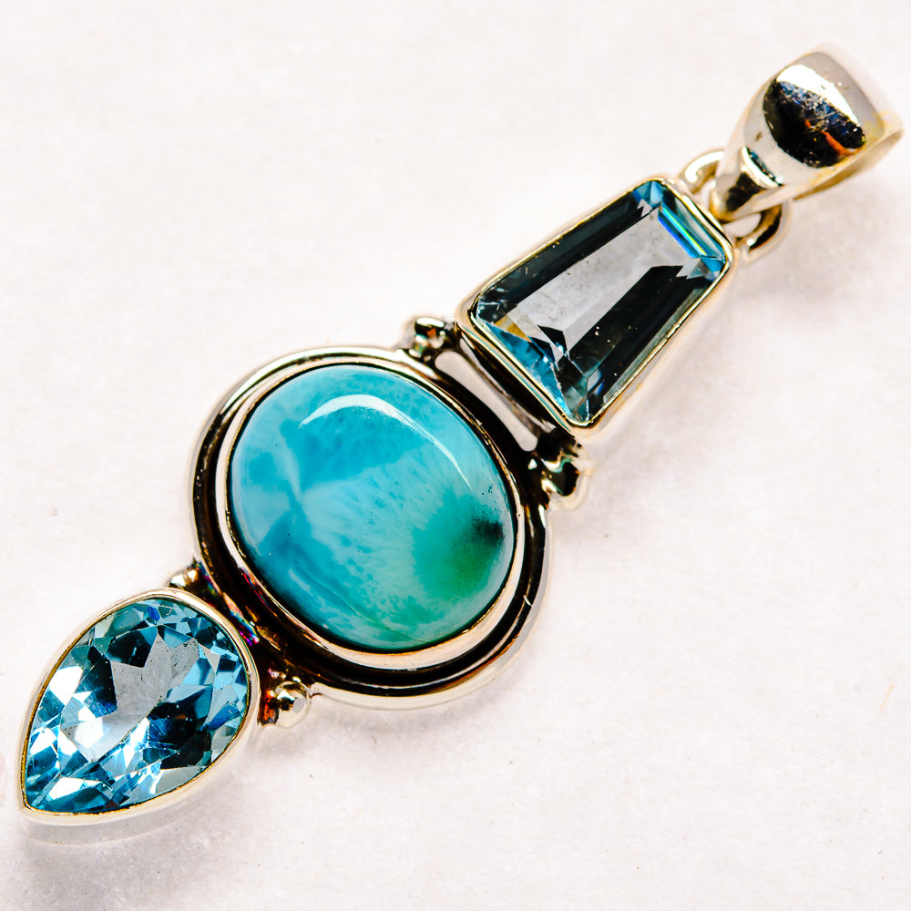 Larimar Pendants handcrafted by Anasilvercos - PD22338