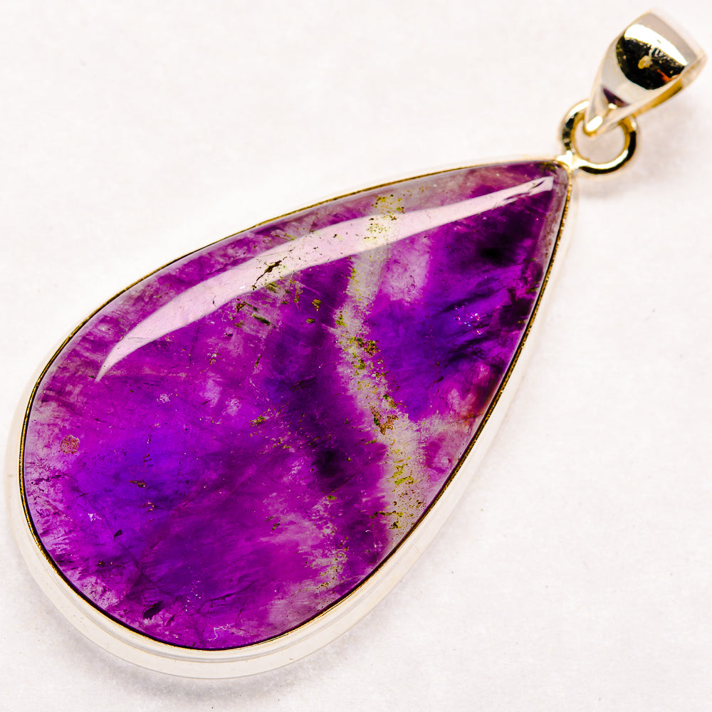 Chevron Amethyst Pendants handcrafted by Anasilvercos - PD22346