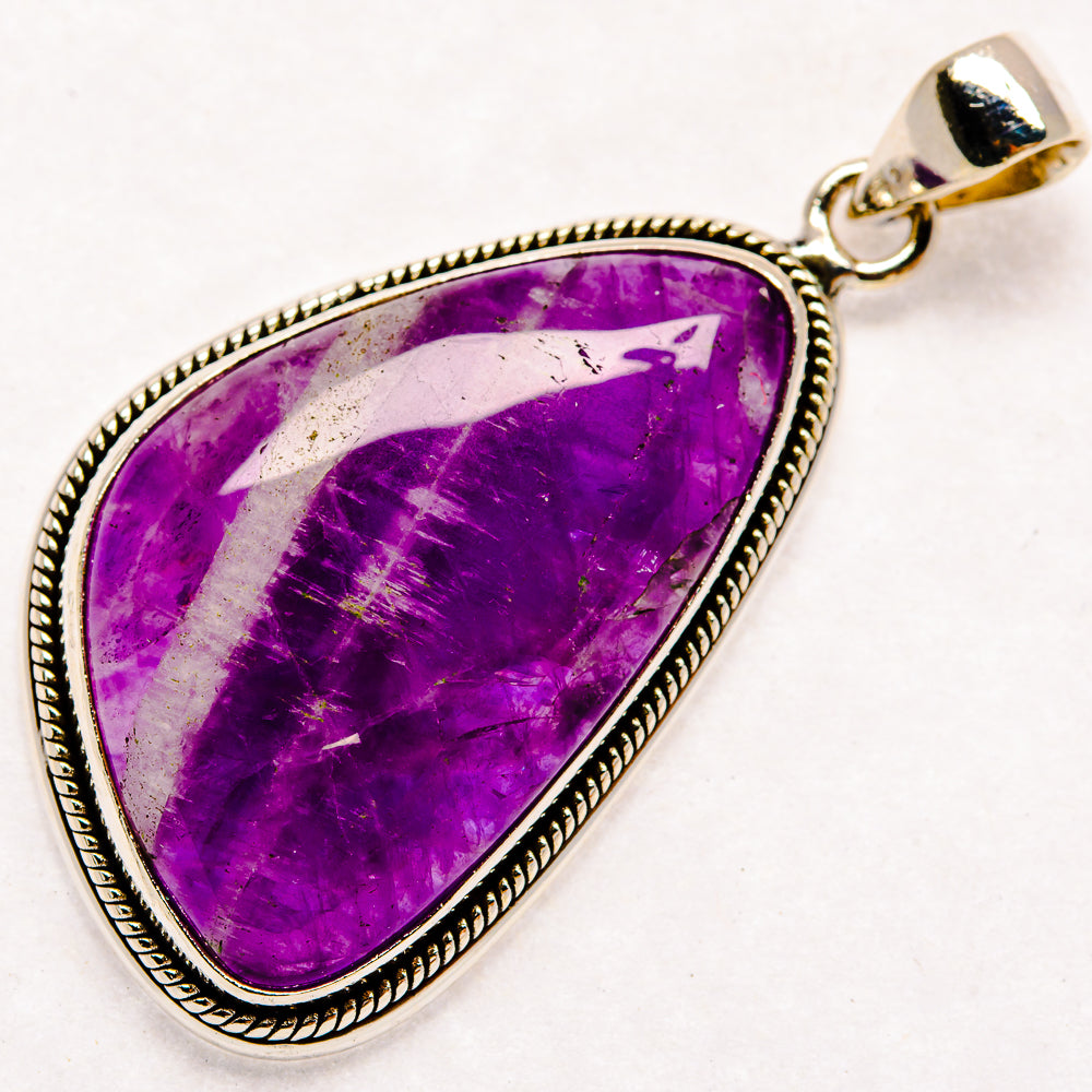 Chevron Amethyst Pendants handcrafted by Anasilvercos - PD22347 - Photo 2