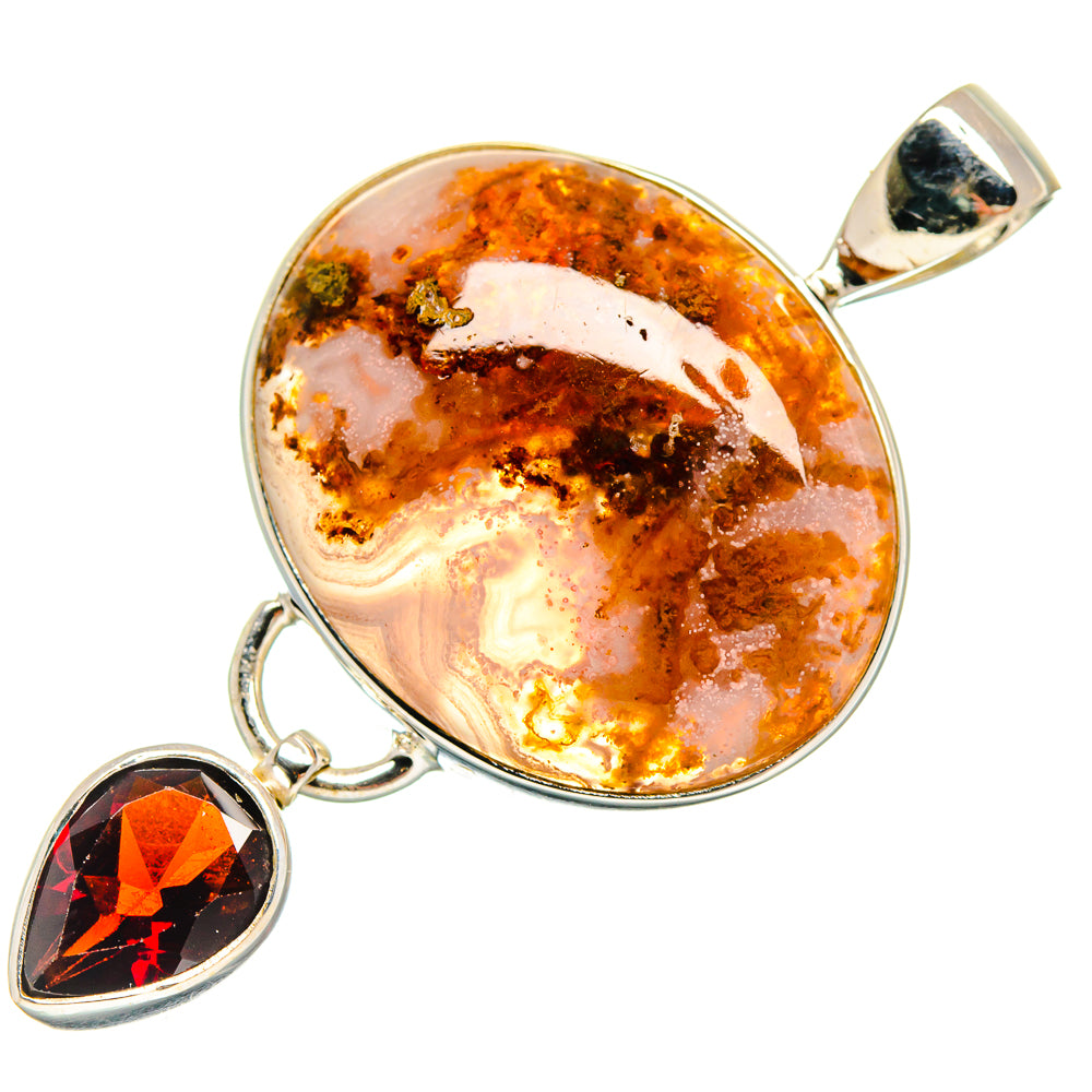 Indonesian Plume Agate Pendants handcrafted by Anasilvercos - PD22370 - Photo 2