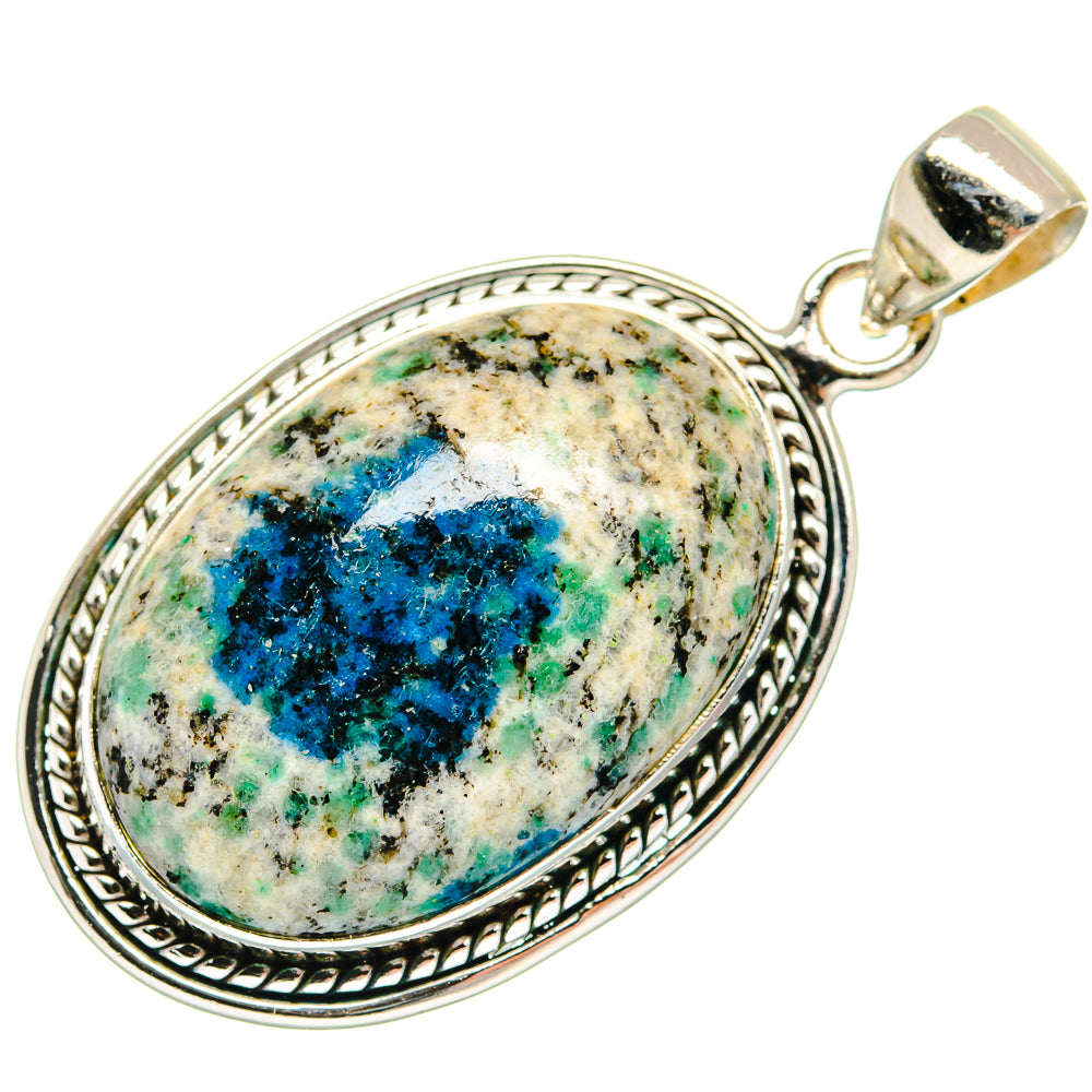 K2 Blue Azurite Pendants handcrafted by Anasilvercos - PD22438 - Photo 2