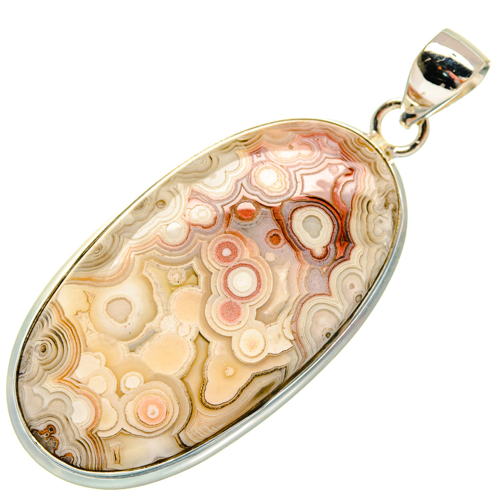 Laguna Lace Agate Pendants handcrafted by Anasilvercos - PD22477 - Photo 2