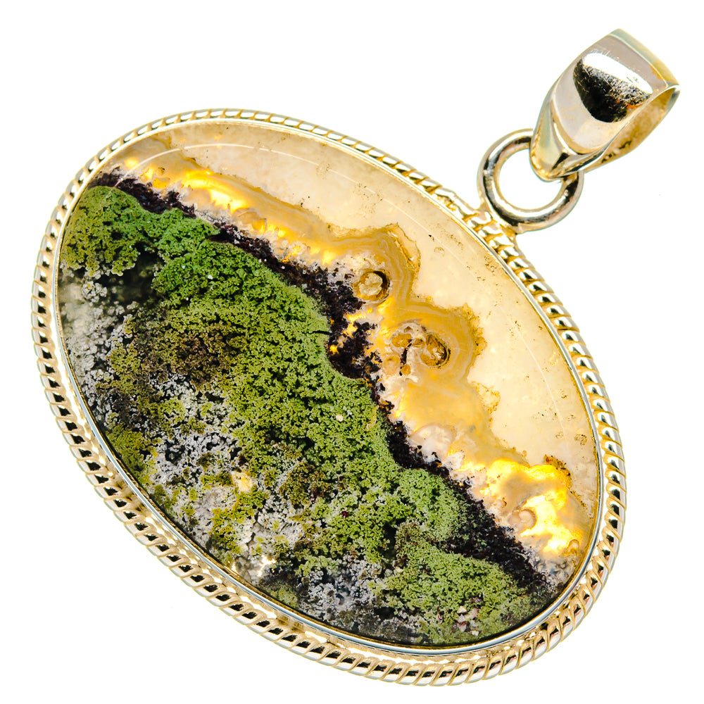 Indonesian Plume Agate Pendants handcrafted by Anasilvercos - PD22484