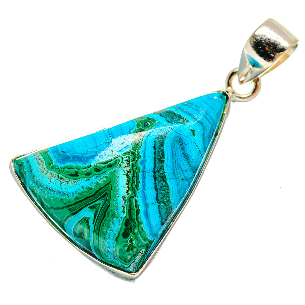 Chrysocolla In Malachite Pendants handcrafted by Anasilvercos - PD22493 - Photo 2