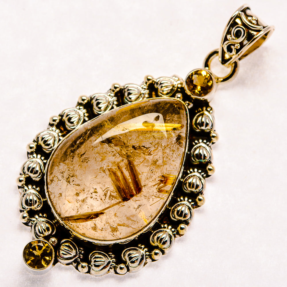Rutilated Quartz Pendants handcrafted by Anasilvercos - PD22494 - Photo 2