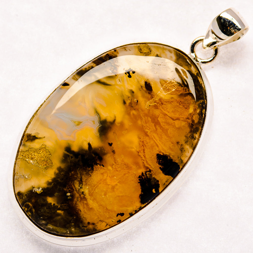 Indonesian Plume Agate Pendants handcrafted by Anasilvercos - PD22501 - Photo 2