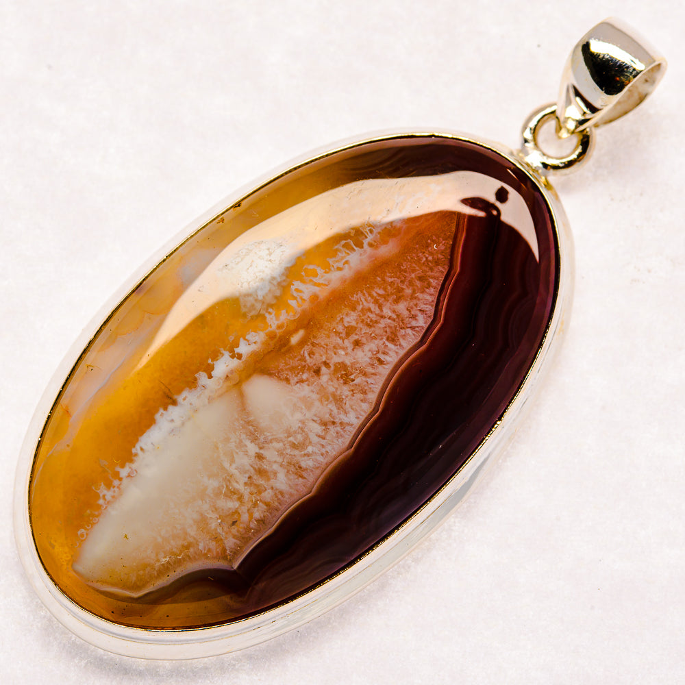 Botswana Agate Pendants handcrafted by Anasilvercos - PD22505 - Photo 2