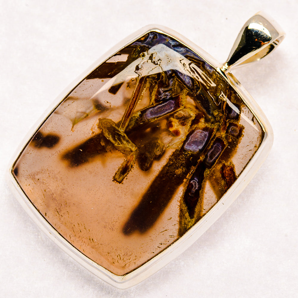 Turkish Tube Agate Pendants handcrafted by Anasilvercos - PD22508 - Photo 2