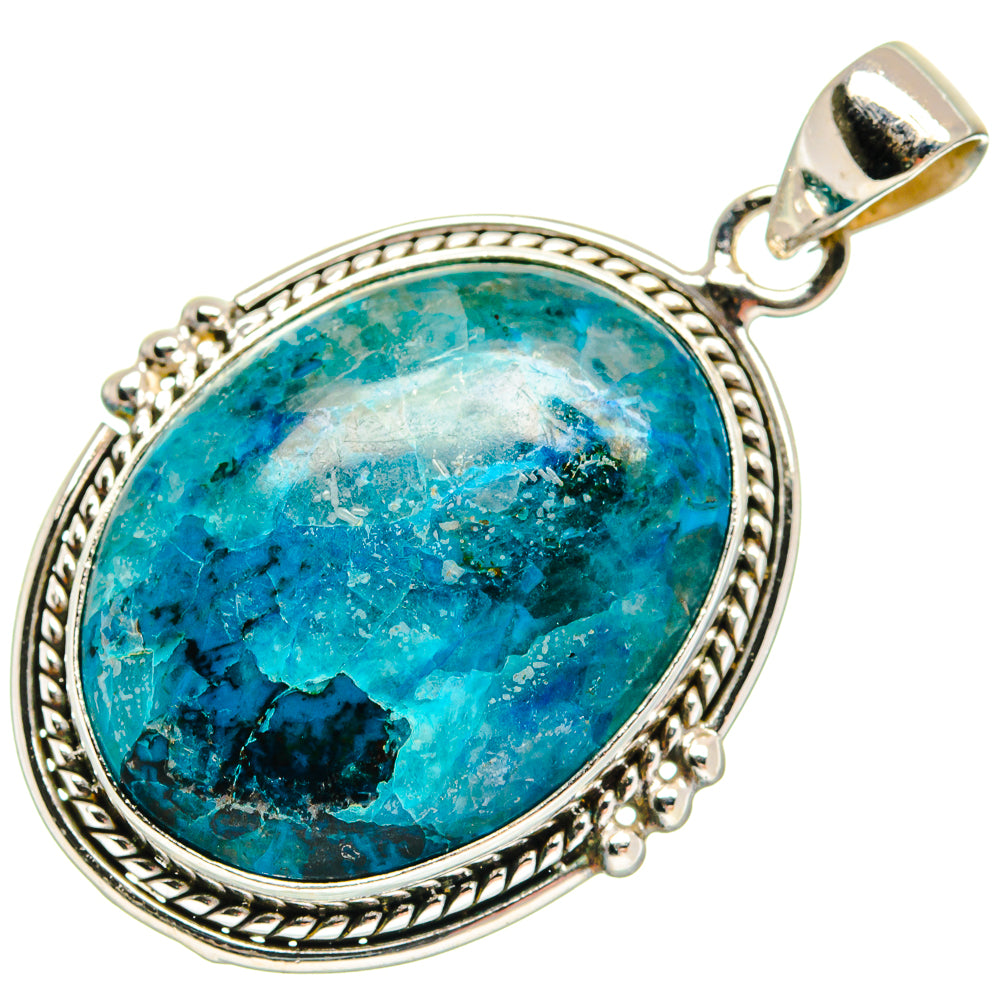 Chrysocolla Pendants handcrafted by Anasilvercos - PD22540 - Photo 2