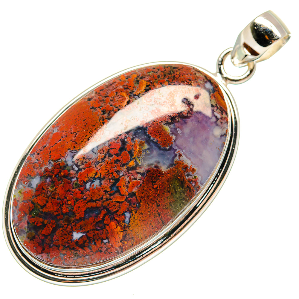 Indonesian Plume Agate Pendants handcrafted by Anasilvercos - PD22547 - Photo 2