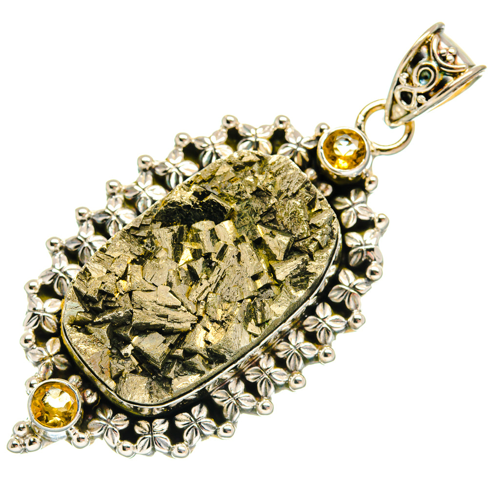 Pyrite Pendants handcrafted by Anasilvercos - PD22555