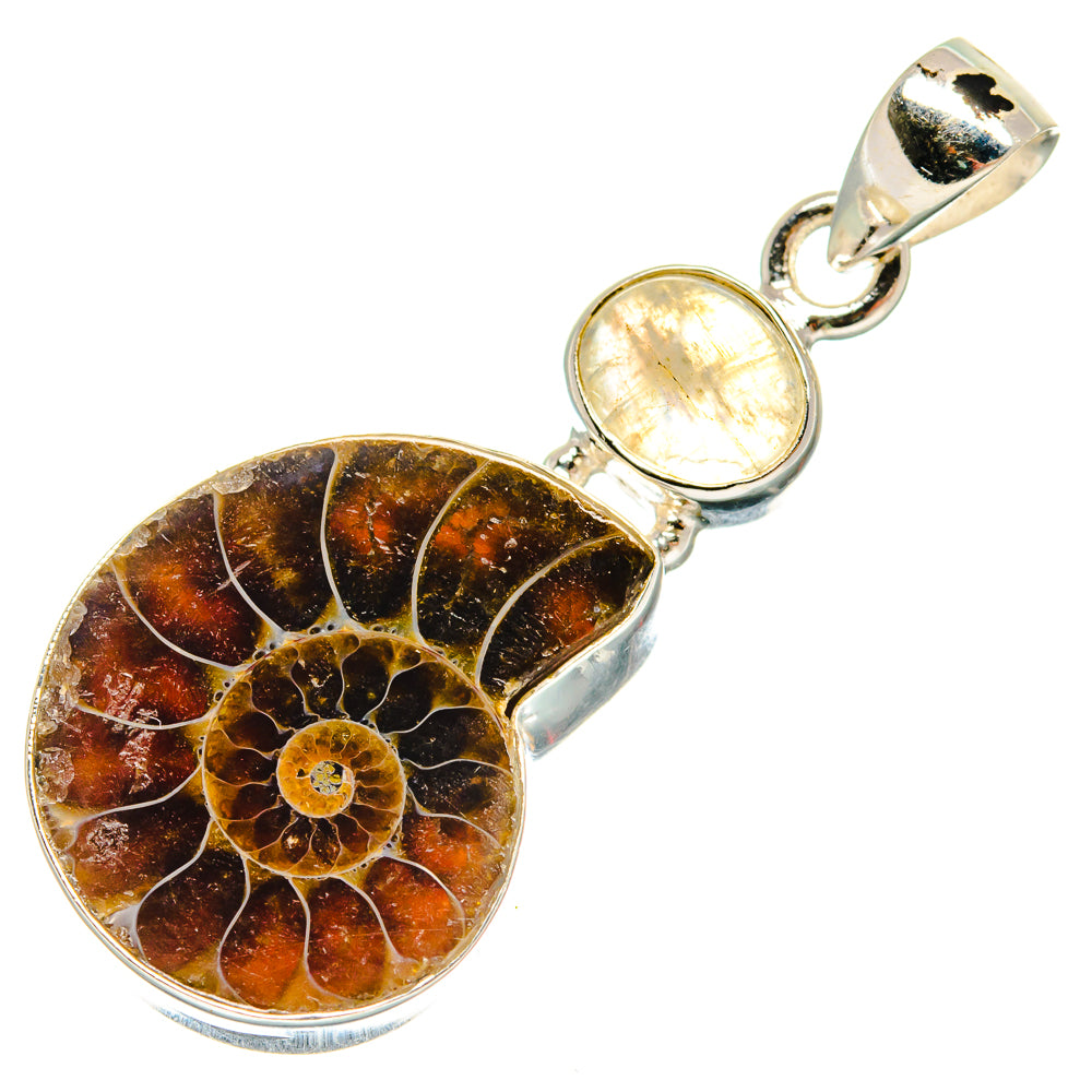 Ammonite Fossil Pendants handcrafted by Anasilvercos - PD22567 - Photo 2