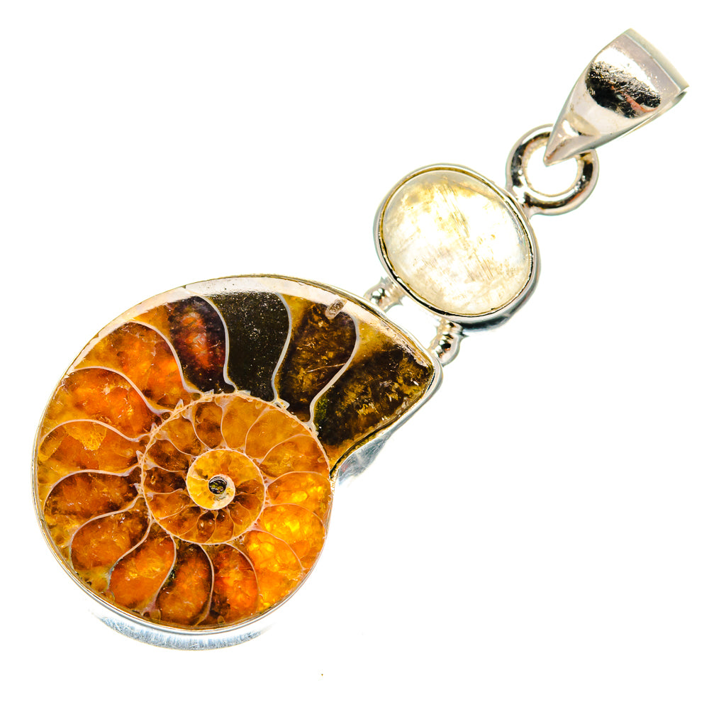 Ammonite Fossil Pendants handcrafted by Anasilvercos - PD22568 - Photo 2