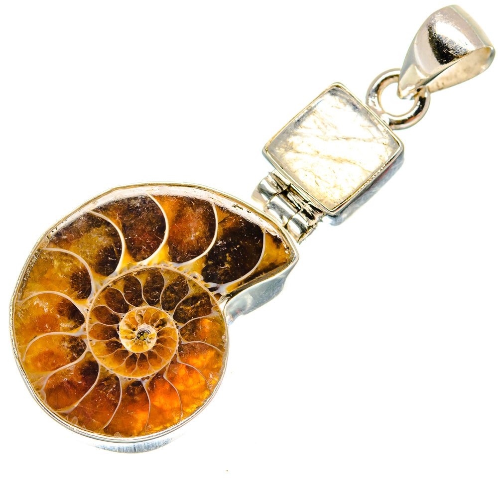 Ammonite Fossil Pendants handcrafted by Anasilvercos - PD22569 - Photo 2
